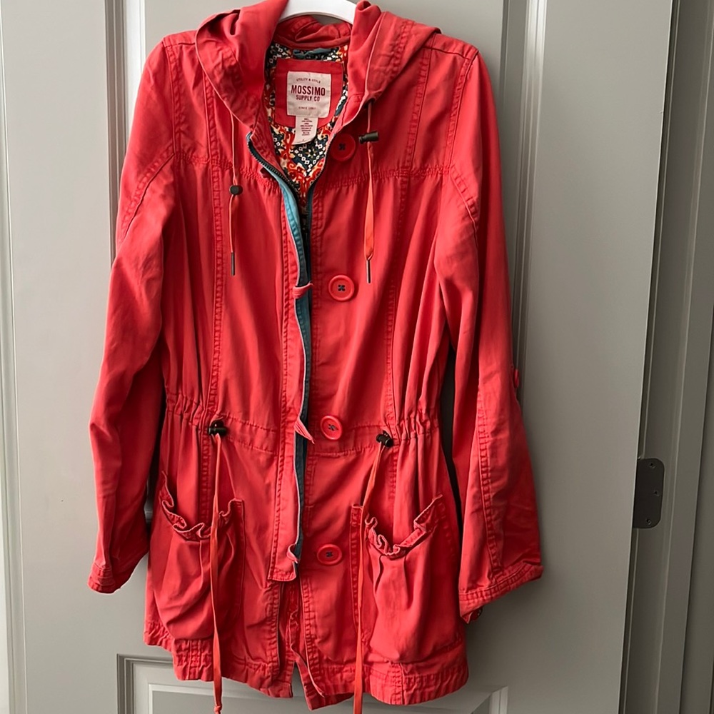 Mossimo supply jacket size large. Red